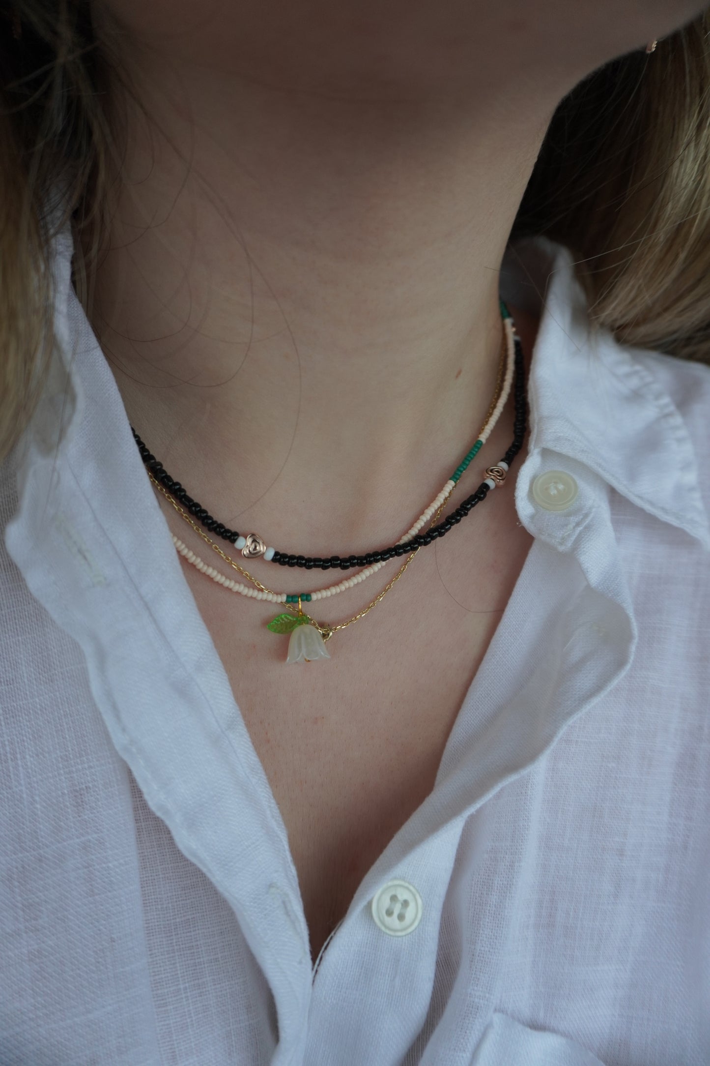 Handmade Lily Charm Necklace