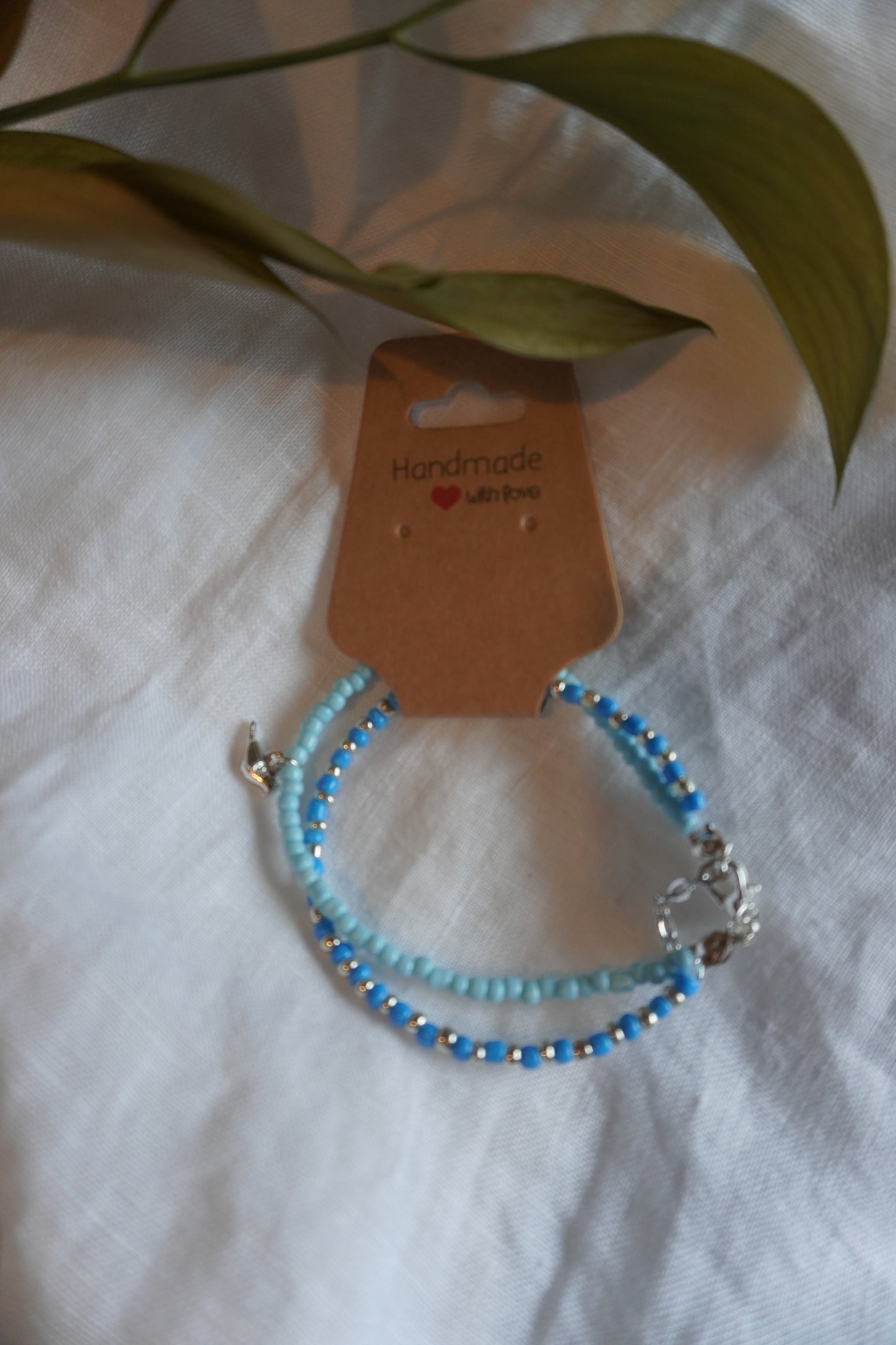 Blue Beads Bracelet 2 in 1